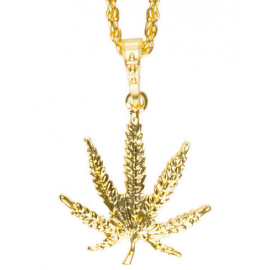 COLLANA CANNABIS ORO