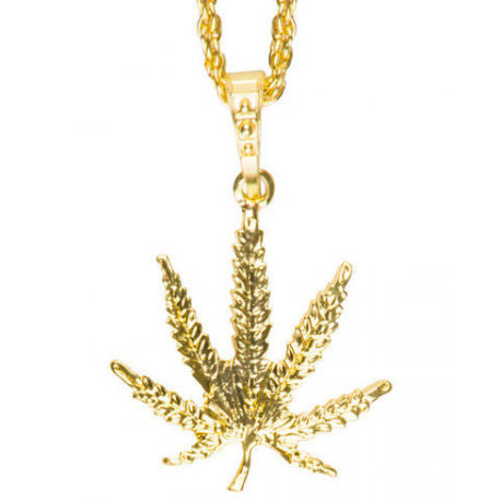 COLLANA CANNABIS ORO
