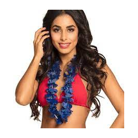 COLLANA HAWAIANA LUXE BLU