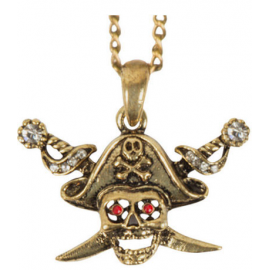 COLLANA TESCHIO DORATO PIRATA