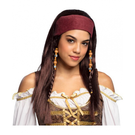 PARRUCCA PIRATESSA "TRINITY" CON BANDANA