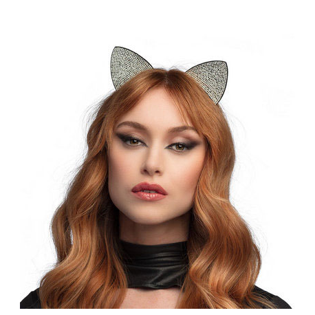 TIARA ORECCHIE GATTO STRASS