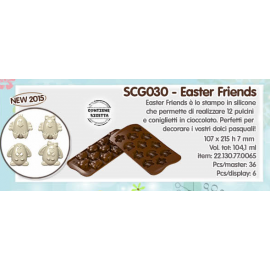 EASY CHOC - PASQUA EASTER FRIENDS - 107x215 - h 7mm - Tot. 104 ml