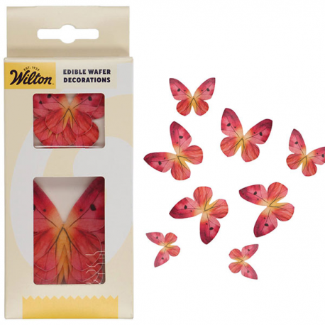 FARFALLE IN CIALDA - PINK/RED WILTON - Set 8 Pezzi