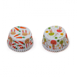 PIROTTINI PER CUPCAKES - CONIGLIO PASQUALE 50x32mm PZ.36