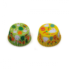 PIROTTINI PER CUPCAKES - PASQUA Gialli e Verdi 50x32mm PZ.36