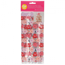 SACCHETTI WILTON "CUORI" per dolci e biscotti - 20 Pezzi - 10x24cm