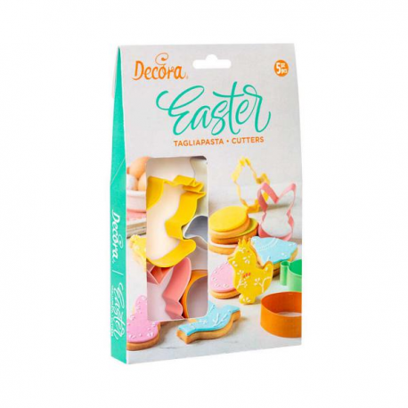 SET 5 TAGLIAPASTA FANTASIE DI PASQUA IN PLASTICA