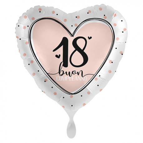 PALLONCINO \\"18 anni\\" LOVELY BIRTHDAY - Mylar standard 43cm