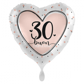 PALLONCINO \\"30 anni\\" LOVELY BIRTHDAY - Mylar standard 43cm