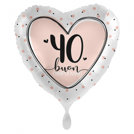 PALLONCINO \\"40 anni\\" LOVELY BIRTHDAY - Mylar standard 43cm