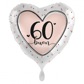 PALLONCINO \\"60 anni\\" LOVELY BIRTHDAY - Mylar standard 43cm