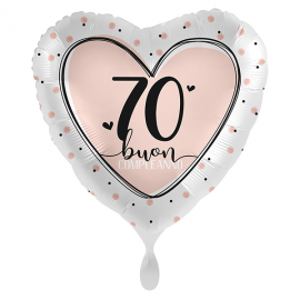 PALLONCINO \\"70 anni\\" LOVELY BIRTHDAY - Mylar standard 43cm