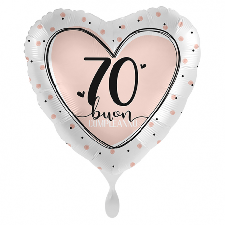 PALLONCINO \\"70 anni\\" LOVELY BIRTHDAY - Mylar standard 43cm