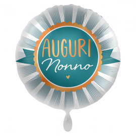 PALLONCINO \\"Auguri Nonno\\" MODERN - Mylar standard 43cm
