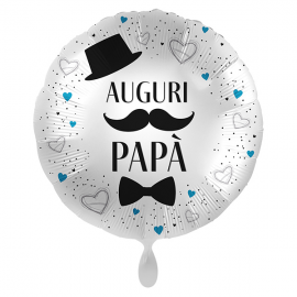 PALLONCINO \\"Auguri Papà\\" DAD WISH - Mylar standard 43cm