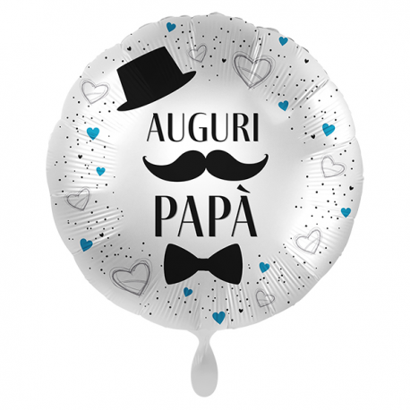 PALLONCINO \\"Auguri Papà\\" DAD WISH - Mylar standard 43cm