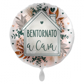PALLONCINO \\"Bentornato a Casa\\" HEARTLY HOME - Mylar standard 43cm