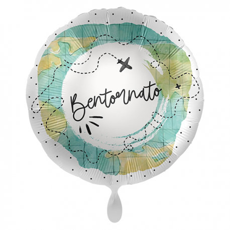 PALLONCINO "Bentornato" WELCOME BACK - Mylar standard 43cm