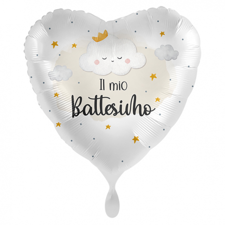 PALLONCINO \\"Il mio Battesimo\\" LITTLE CLOUD - Mylar standard 43cm