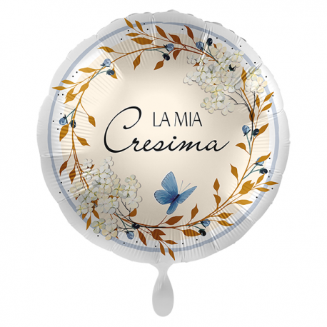 PALLONCINO \\"La mia Cresima\\" TENDER FLORALS - Mylar standard 43cm