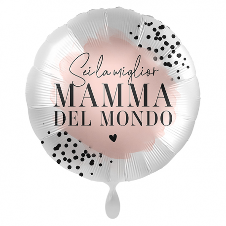 PALLONCINO \\"Migliore mamma del mondo\\" BEST MOM - Mylar standard 43cm