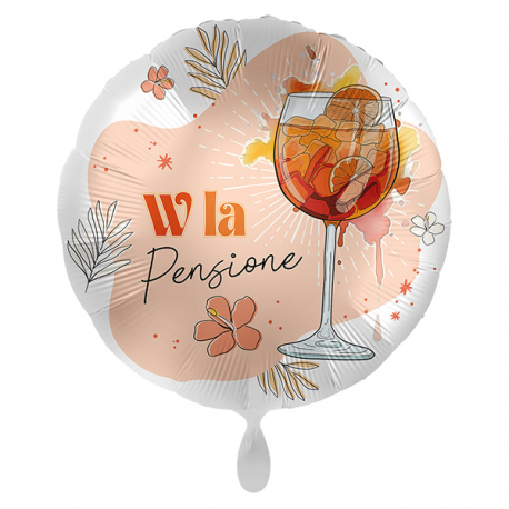 PALLONCINO \\"W la Pensione\\" SPRITZ - Mylar standard 43cm