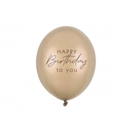 PALLONCINI HAPPY BIRTHDAY METALLIC COLD GOLD - Pz.6 - ø cm.30