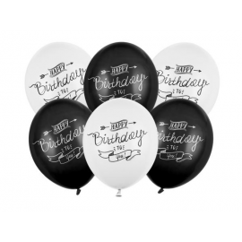 PALLONCINI HAPPY BIRTHDAY TO YOU MIX - Pz.6 - ø cm.30