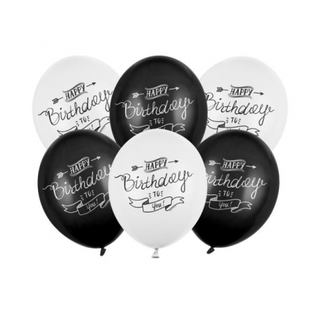 PALLONCINI HAPPY BIRTHDAY TO YOU MIX - Pz.6 - ø cm.30