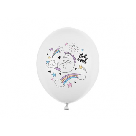 PALLONCINI UNICORNO - Pz.6 - ø cm.30 BIANCHI