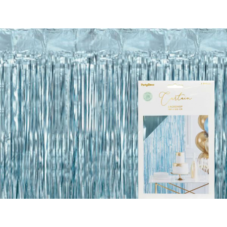 TENDA DECORATIVA PER FESTE AZZURRA METAL 100x200cm