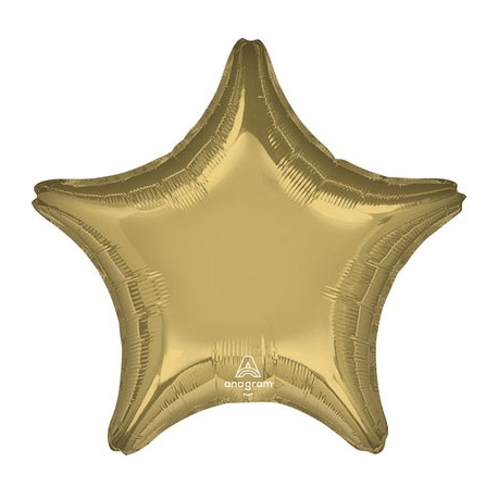PALLONCINO MYLAR FOIL STELLA - ORO ANTICO 46cm