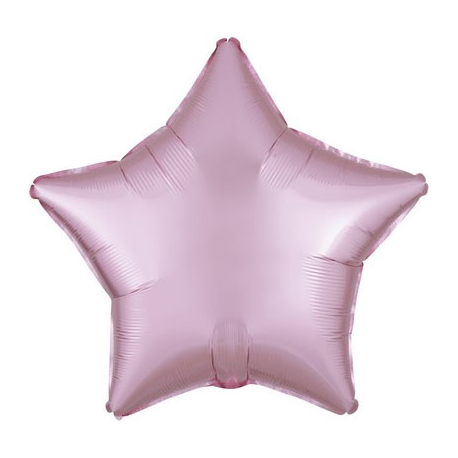 PALLONCINO MYLAR FOIL STELLA - ROSA SATINATO 46cm