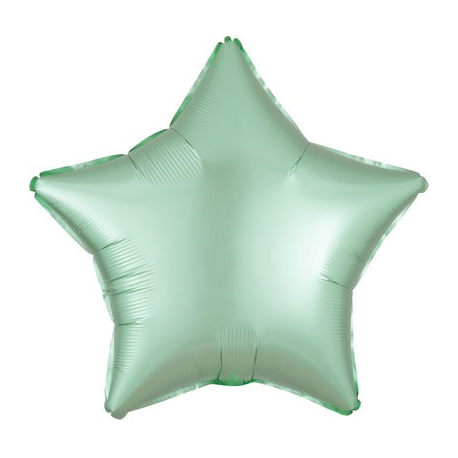 PALLONCINO MYLAR FOIL STELLA - VERDE MENTA SATINATO 46cm