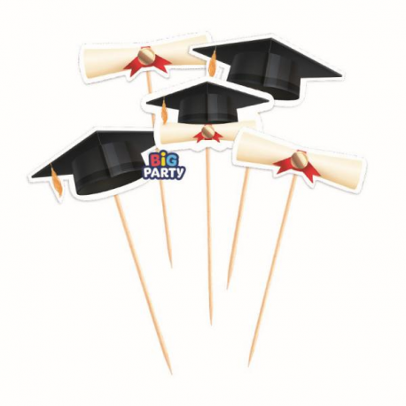 5 MINI CAKE TOPPER LAUREA \\"AD MAIORA\\"