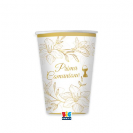 BICCHIERI PRIMA COMUNIONE \\"ELEGANT\\" 250cc - 6 pezzi