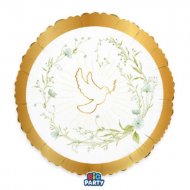 PALLONCINO MYLAR PRIMA CRESIMA \\"COLOMBA\\" 45cm