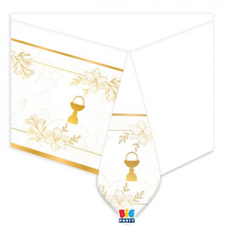 TOVAGLIA PRIMA COMUNIONE \\"ELEGANT\\" in plastica - 140x270cm