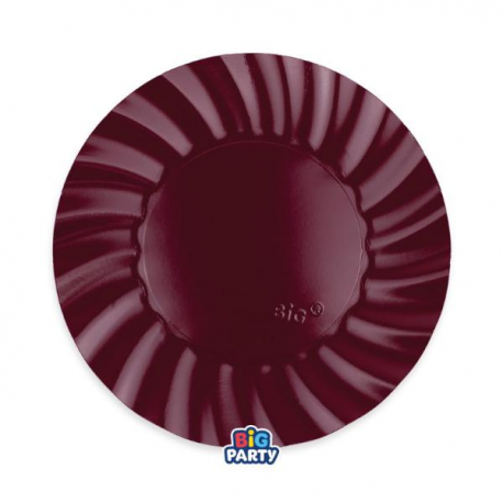PIATTI WAVY BORDEAUX 25cm - 6 pezzi