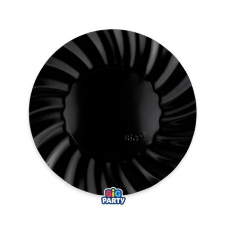 PIATTI WAVY NERI 20cm - 6 pezzi