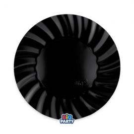 PIATTI WAVY NERI 25cm - 6 pezzi