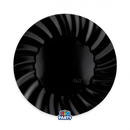 PIATTI WAVY NERI 25cm - 6 pezzi