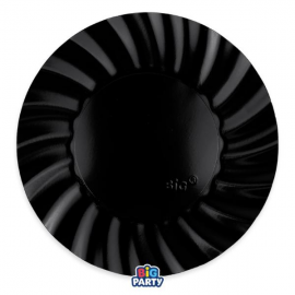 PIATTI WAVY NERI 30cm - 6 pezzi