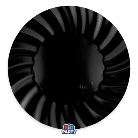 PIATTI WAVY NERI 30cm - 6 pezzi