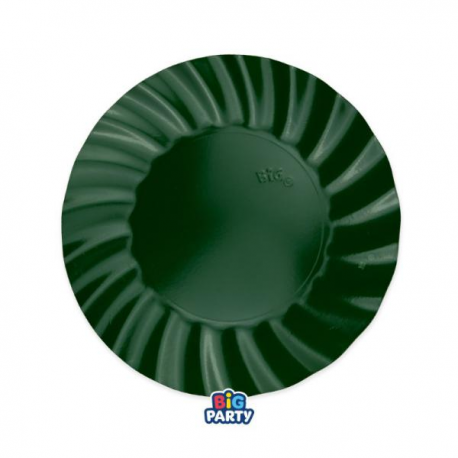 PIATTI WAVY VERDE FORESTA 20cm - 6 pezzi