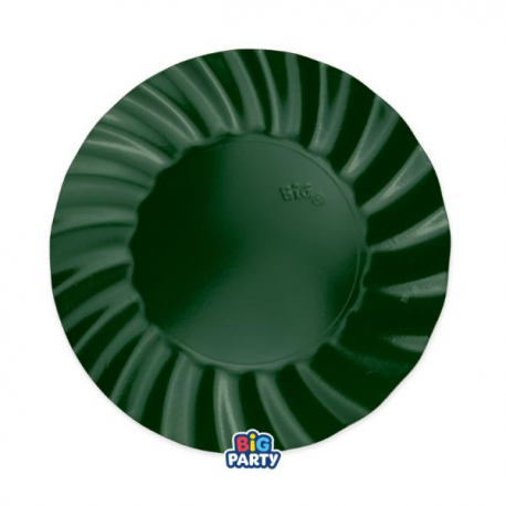 PIATTI WAVY VERDE FORESTA 25cm - 6 pezzi