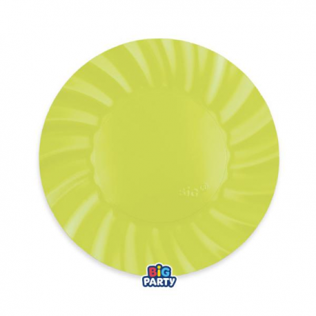 PIATTI WAVY VERDE LIME 20cm - 6 pezzi