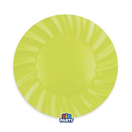 PIATTI WAVY VERDE LIME 25cm - 6 pezzi
