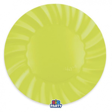 PIATTI WAVY VERDE LIME 30cm - 6 pezzi